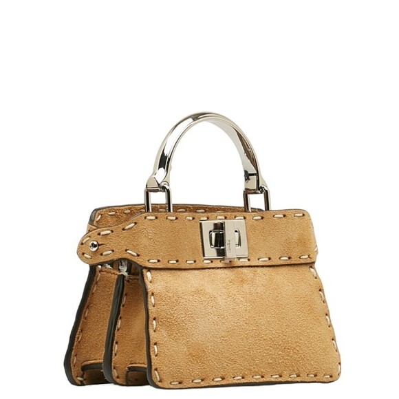 Authentic Fendi Micro Suede Peekaboo Bag - Picture 3 of 9